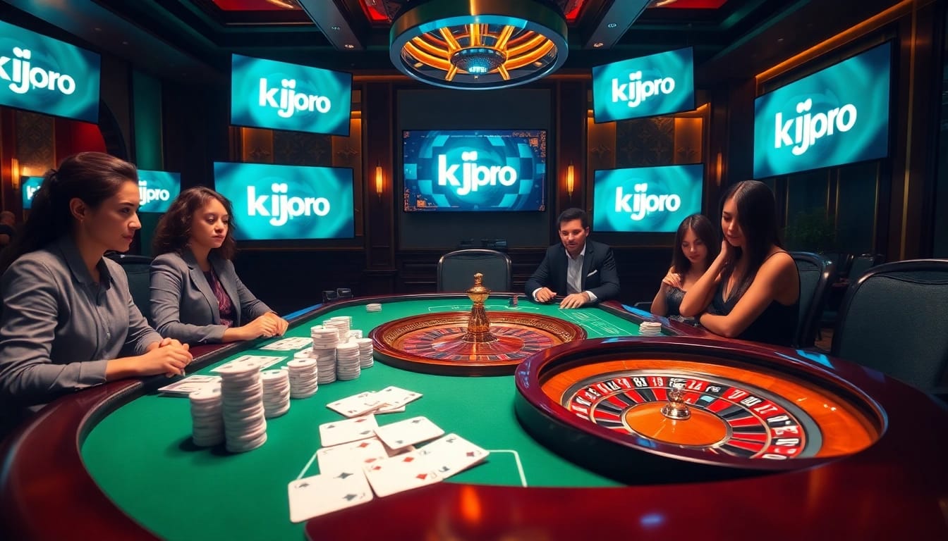 Players at a vibrant casino table showcasing the excitement of kjc pro gaming.