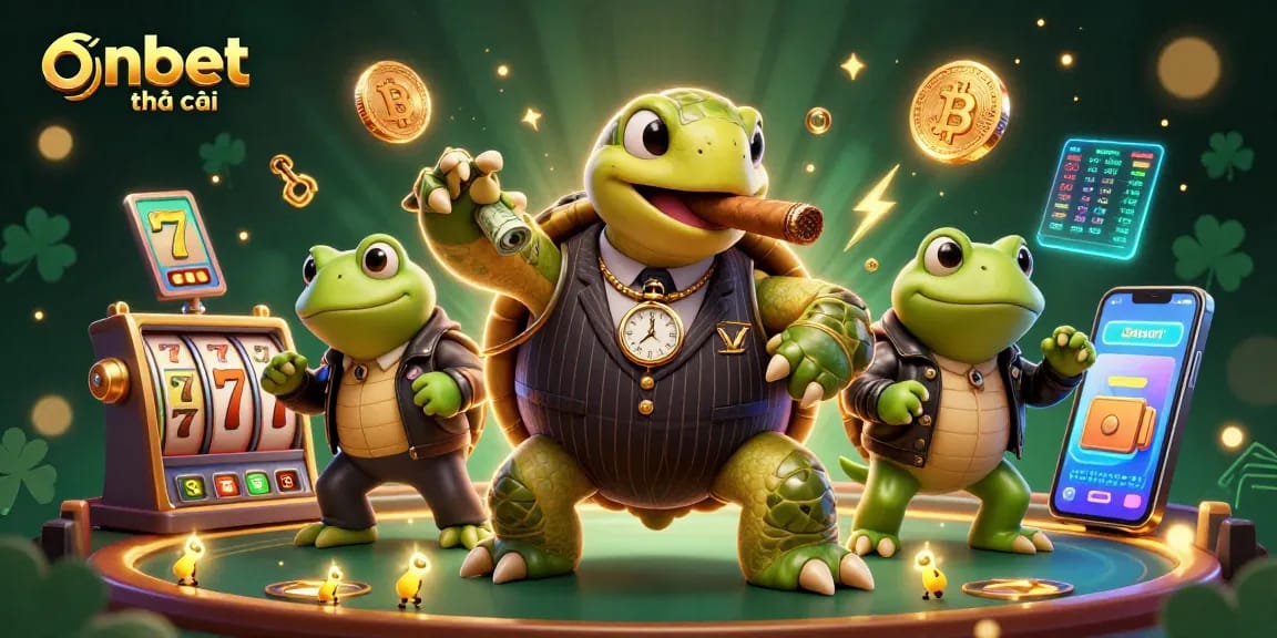 Experience thrilling gaming at onbet nhà cái with vibrant scenes of casino excitement featuring unique 3D characters.