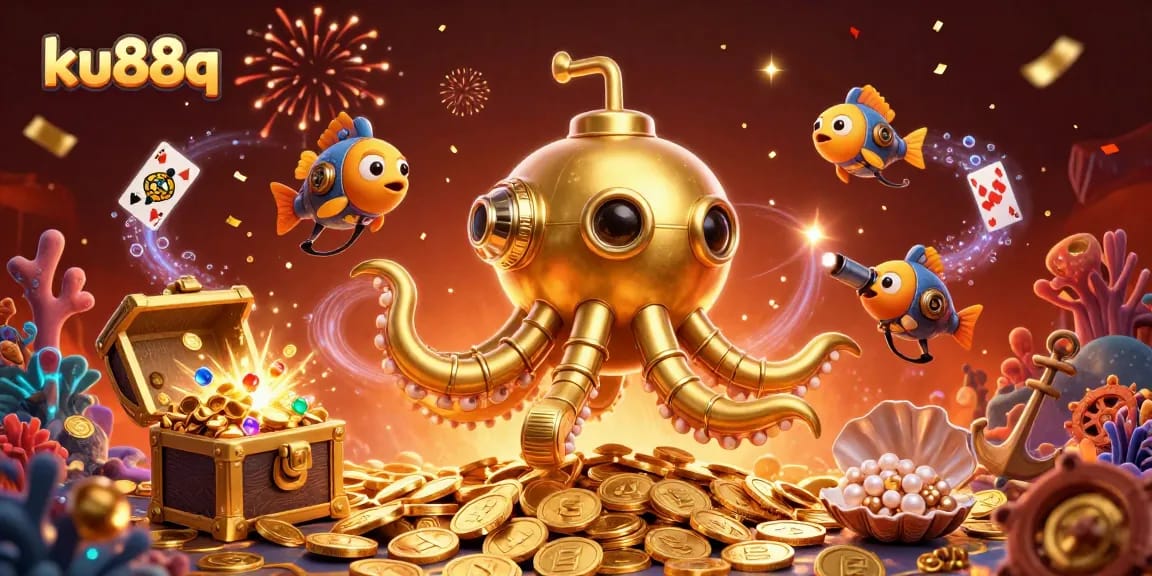 Experience thrilling gaming adventures at ku88q with vibrant underwater visuals and dynamic casino elements.