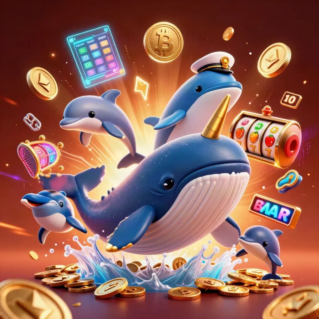 Balena capitano, narvalo e delfini tra monete, jackpot e luci neon