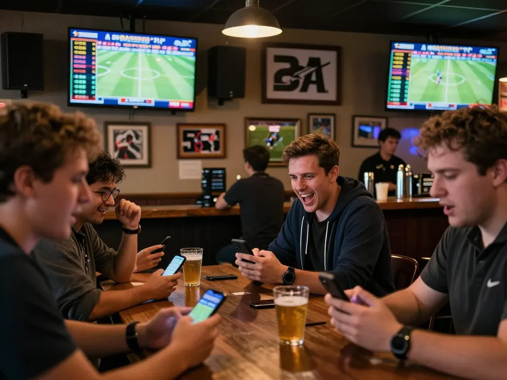 Engaging live sports betting at https://mm88.vin/, with enthusiastic patrons cheering on matches.