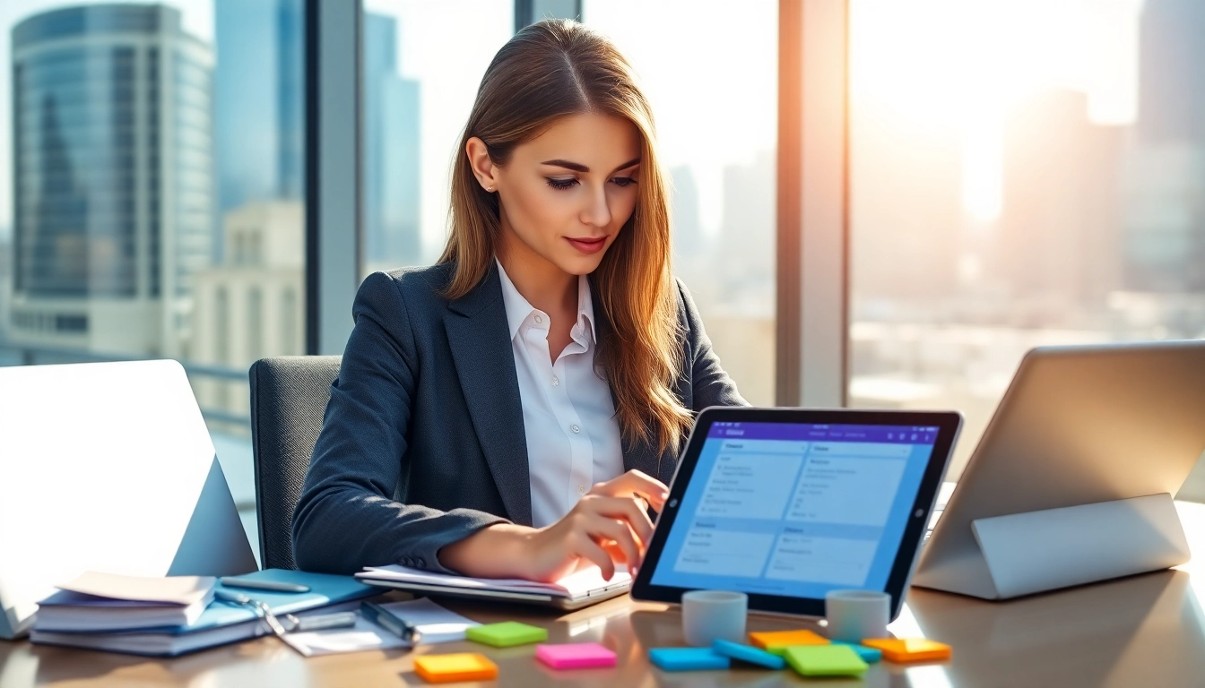 Navigate your eta application uk efficiently in a modern office setup, portraying professionalism.