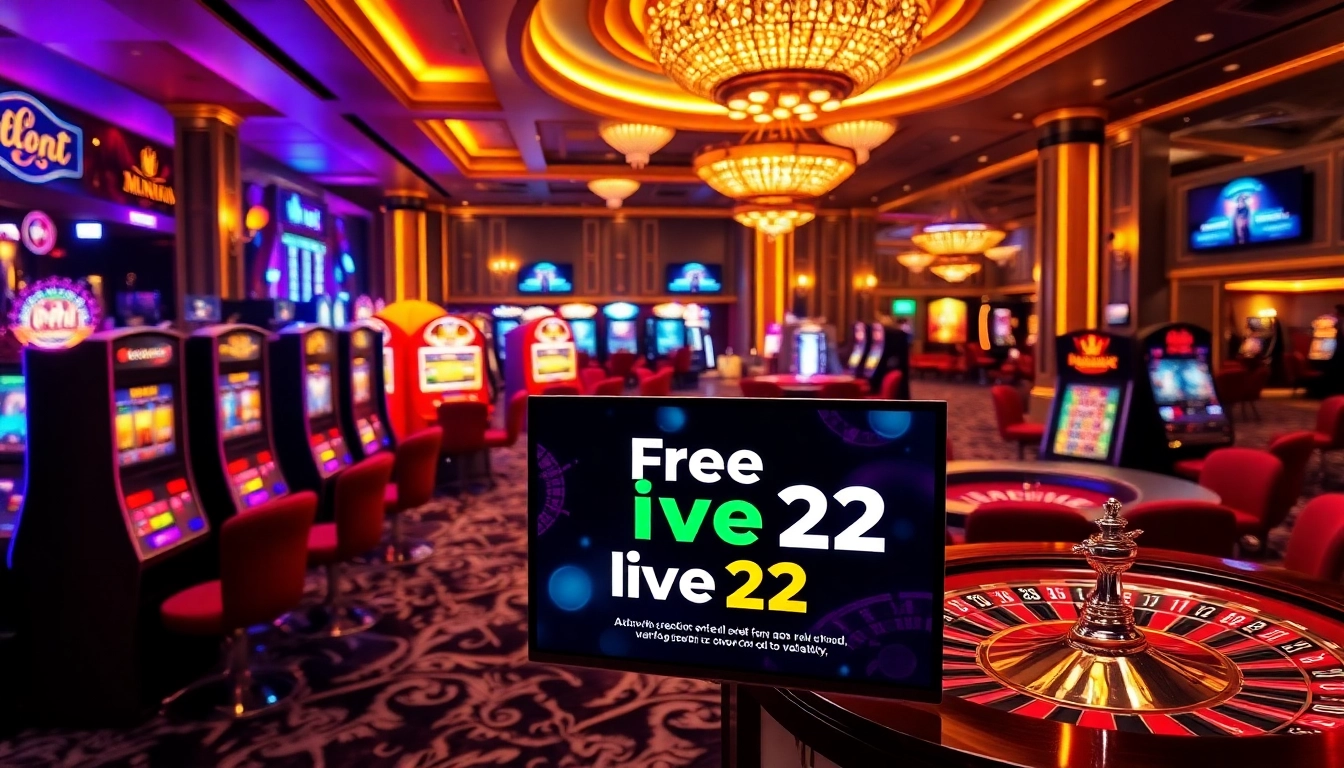 Experience the thrill of free credit live22 with exciting casino action and vibrant gaming visuals.