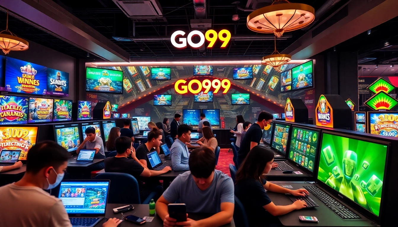 Engaged players enjoying GO99 online betting games in a vibrant gaming environment.
