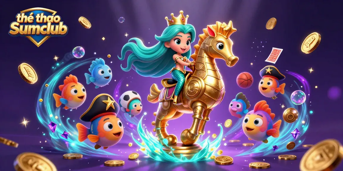 Experience thể thao Sumclub with a vibrant underwater scene featuring colorful characters and dynamic gambling elements.